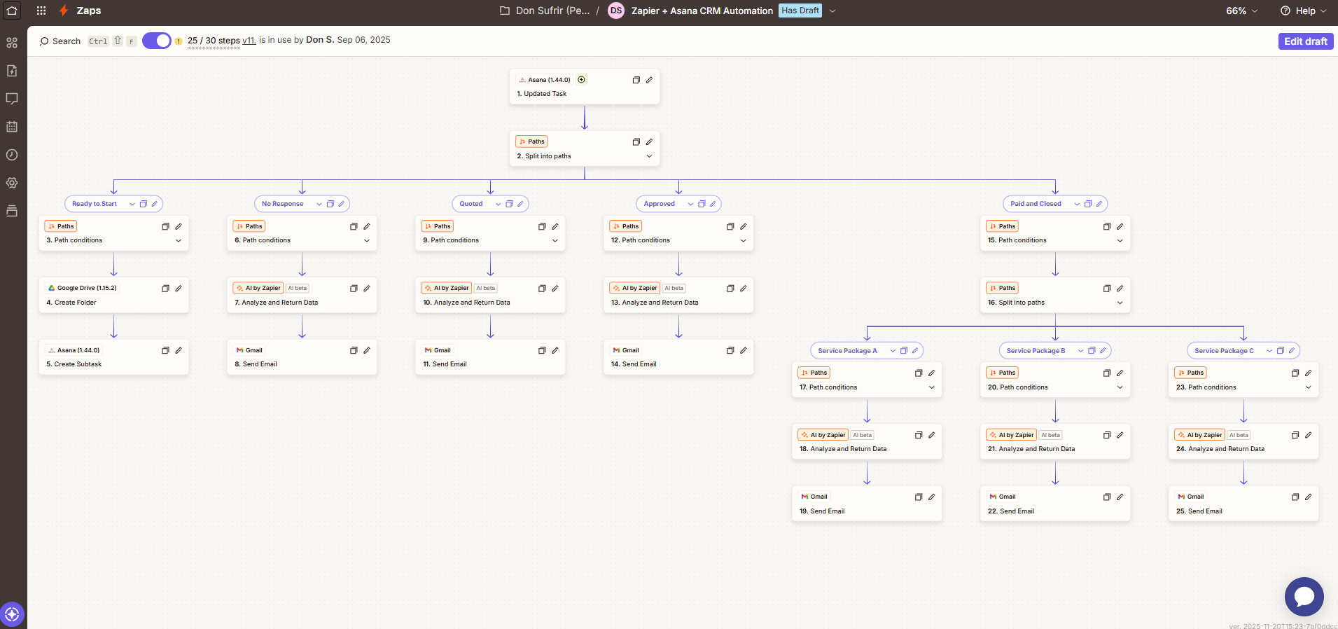 Zapier + Asana CRM Automation